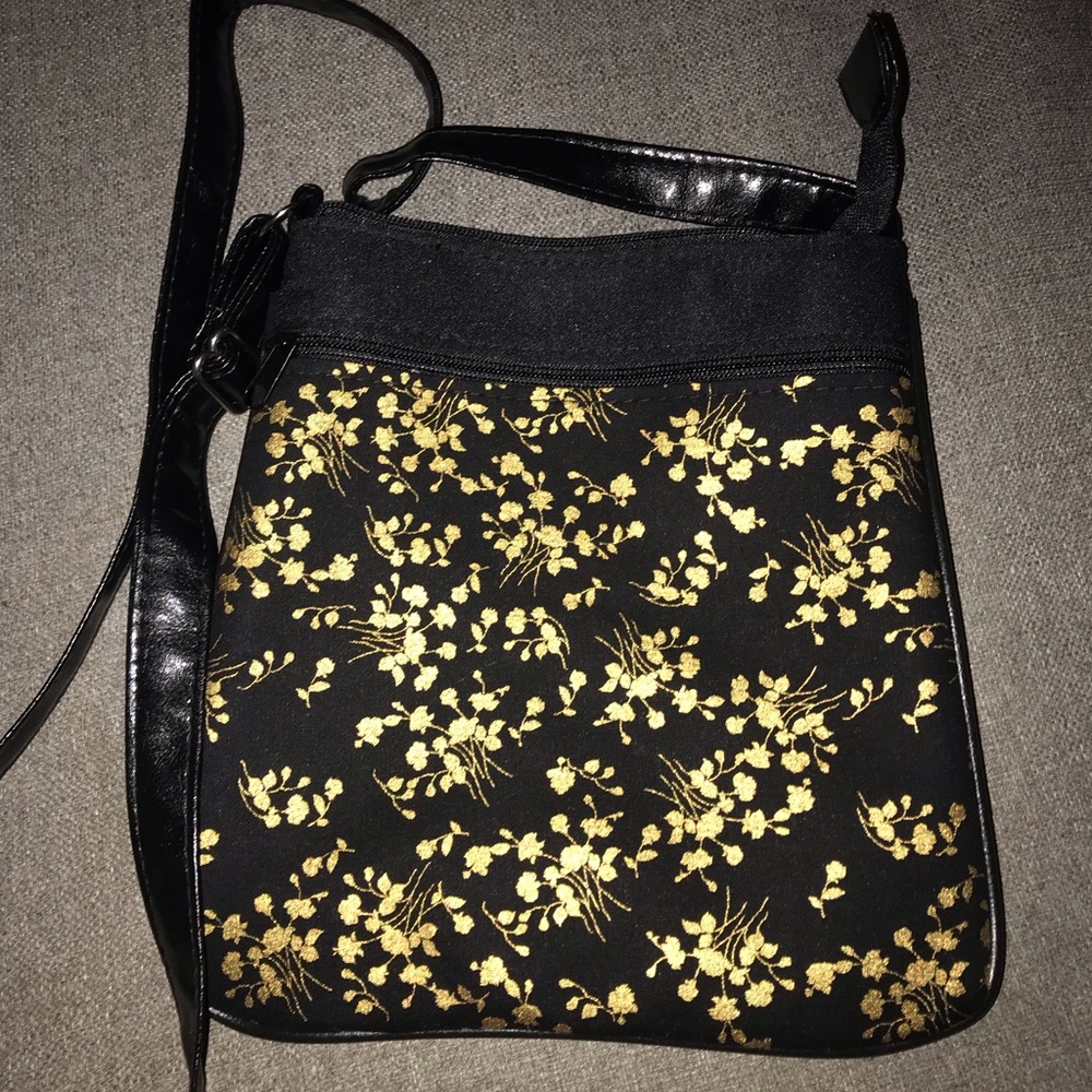Black and Gold Crossbody Bag